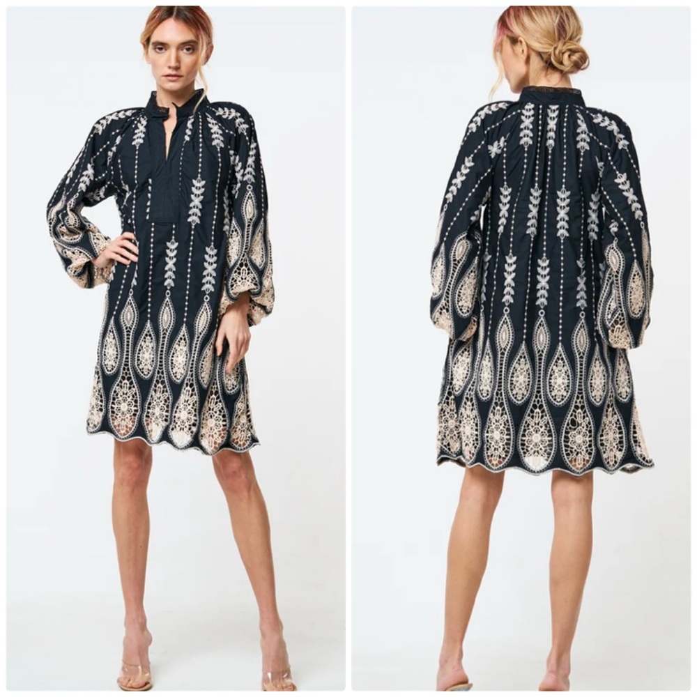 💥PRICE DROP💥 Dianna Embroidered Drip Mini Dress